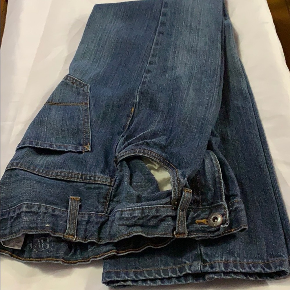 Rustic Blue Boot-Cut Jeans, Size 16